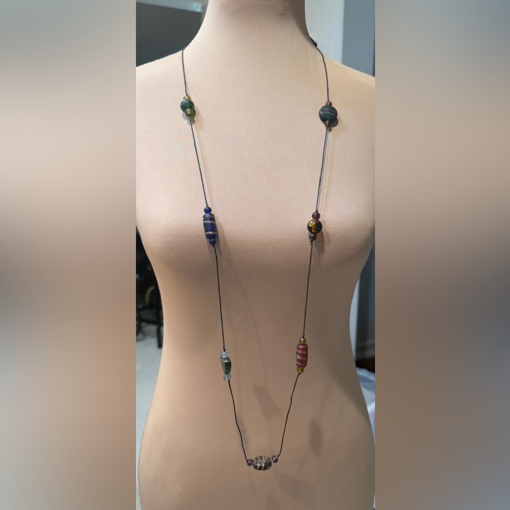 Colorful Beaded Necklace, approximately 30-36” making for endless options!